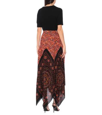 Falda larga Hance de seda floral | Altuzarra