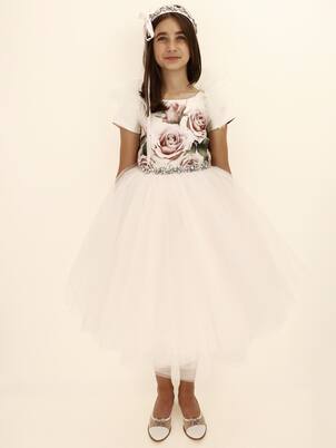 Tulle floral dress | Monnalisa