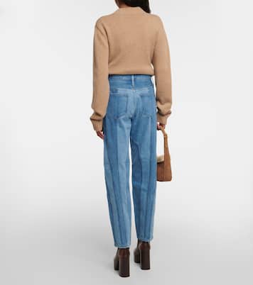 High-Rise Barrel Jeans Warped Stripe  | Frame