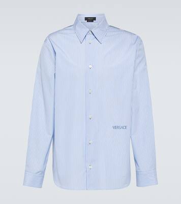 Besticktes Hemd aus Baumwollpopeline | Versace