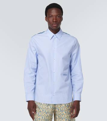 Besticktes Hemd aus Baumwollpopeline | Versace