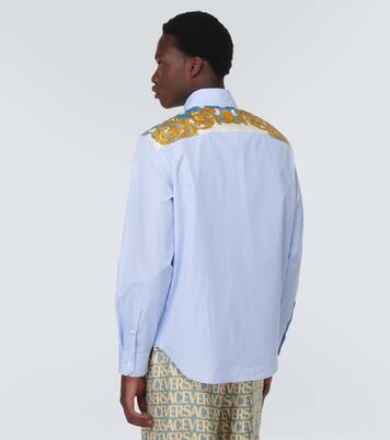 Besticktes Hemd aus Baumwollpopeline | Versace