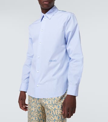 Besticktes Hemd aus Baumwollpopeline | Versace