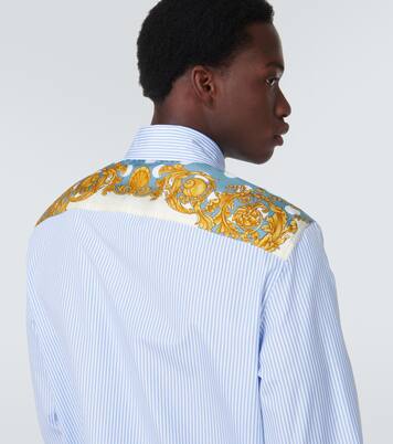 Besticktes Hemd aus Baumwollpopeline | Versace