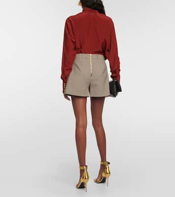 Shorts de tweed Príncipe de Gales de tiro alto | Balmain