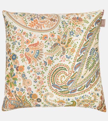 Embroidered cotton cushion | Etro