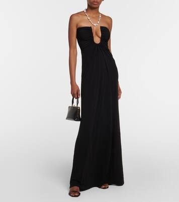 Ruched strapless maxi dress | Christopher Esber