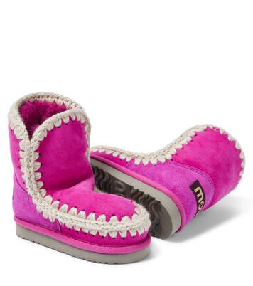 Shearling-lined suede boots | Mou Kids