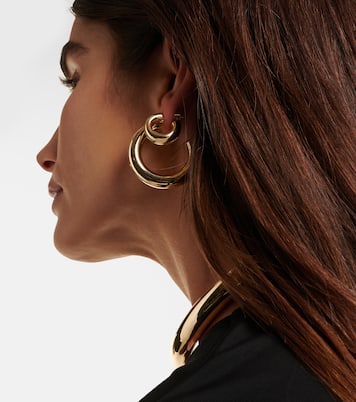 Pendientes de aro Jamma Mini chapados en oro de 10 ct | Jennifer Fisher