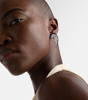 Boucles d'oreilles Angel Wings en or blanc 18 ct, diamants et émail | Kamyen