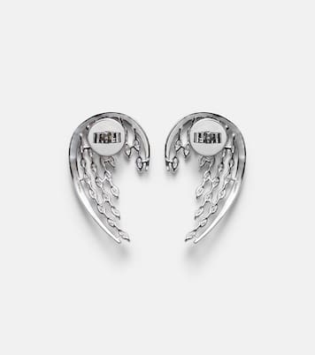 Boucles d'oreilles Angel Wings en or blanc 18 ct, diamants et émail | Kamyen