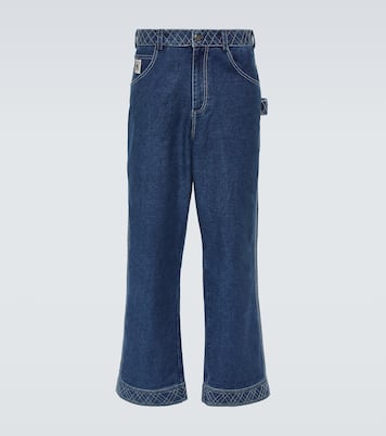 Bestickte Wide-Leg Jeans Knolly Brook | Bode
