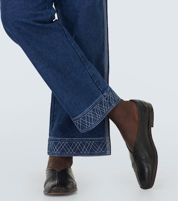 Bestickte Wide-Leg Jeans Knolly Brook | Bode