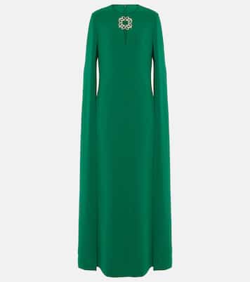 Abito lungo in cady con decorazione | Elie Saab