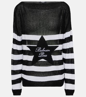 Pull rayé à logo | Balmain