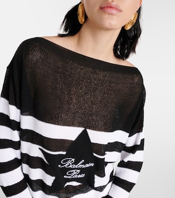 Pull rayé à logo | Balmain