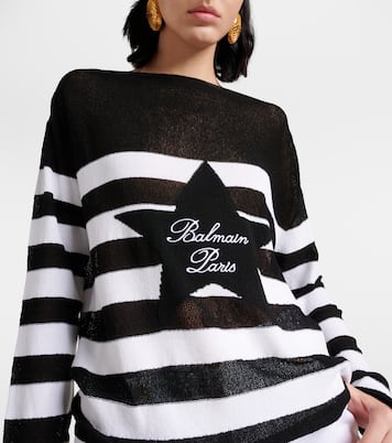 Pull rayé à logo | Balmain