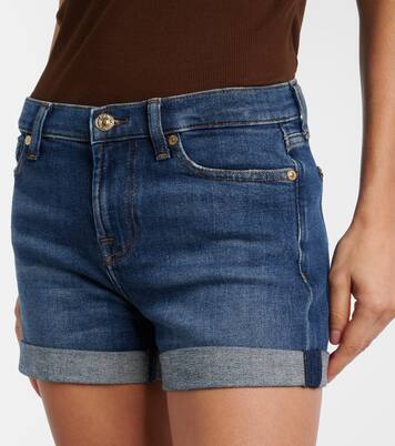 Mid-rise denim shorts | 7 For All Mankind