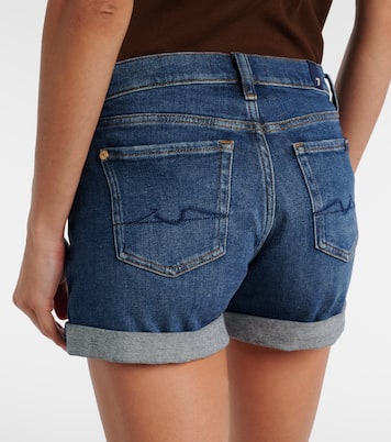 Mid-rise denim shorts | 7 For All Mankind