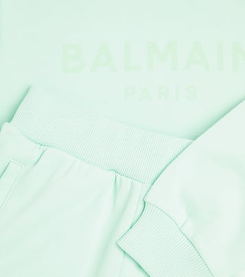 Cotton jersey tracksuit | Balmain Kids