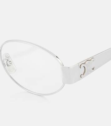 Metal Triomphe round glasses | Celine Eyewear