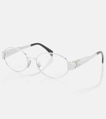 Metal Triomphe round glasses | Celine Eyewear