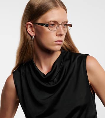 Metal Triomphe round glasses | Celine Eyewear
