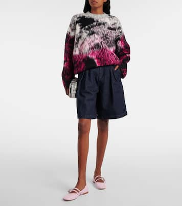 Crystal-embellished leather Mary Jane flats | Roger Vivier