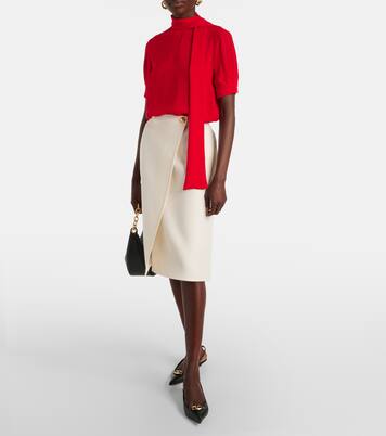 Midirock aus Crepe Couture | Valentino