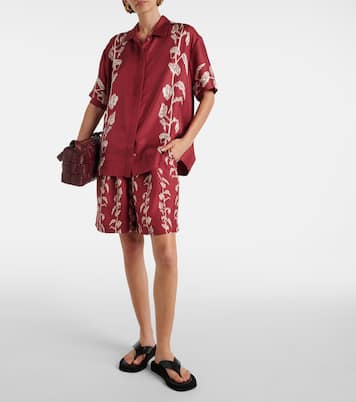 Carros silk twill Bermuda shorts | Asceno