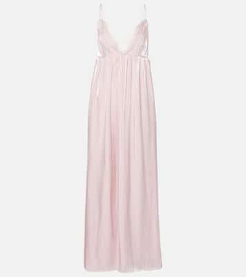 Robe longue en satin | Ganni