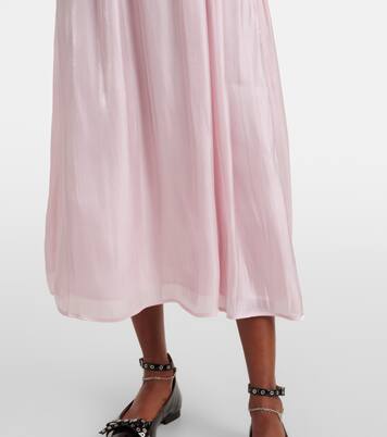Robe longue en satin | Ganni