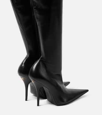Avenue leather over-the-knee boots | Balenciaga