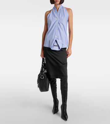 Avenue leather over-the-knee boots | Balenciaga
