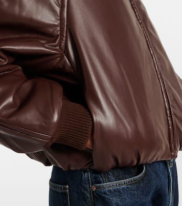 X Shoreditch Bomberjacke Ski Club Tate aus Lederimitat | Agolde