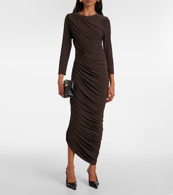 Gathered jersey midi dress | Norma Kamali
