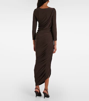 Gathered jersey midi dress | Norma Kamali