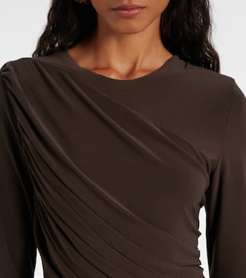 Gathered jersey midi dress | Norma Kamali