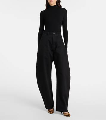 Escarpins Decollete 90 en cuir façon poulain | Alaïa