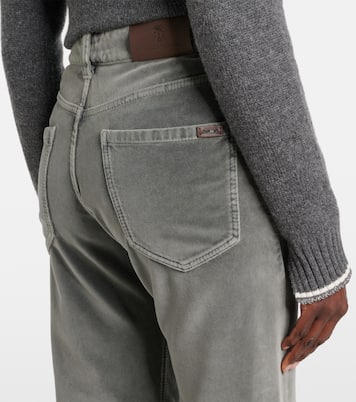 Gerade Hose aus Samt | Brunello Cucinelli