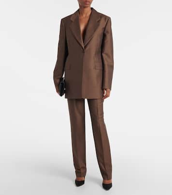 Norbert mohair and wool straight pants | The Row