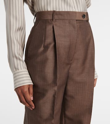 Norbert mohair and wool straight pants | The Row