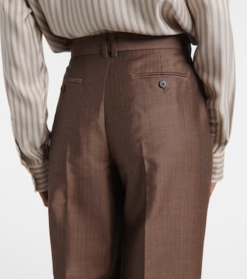 Norbert mohair and wool straight pants | The Row