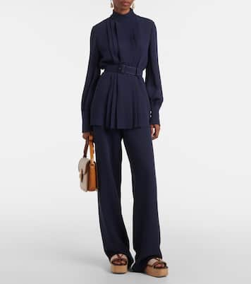 Viva Superstar leather-trimmed canvas slides | Valentino Garavani