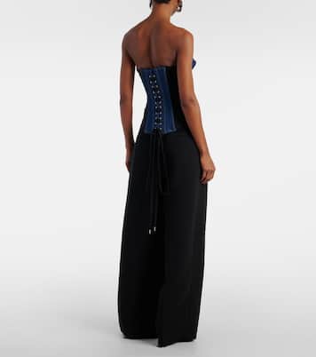 Paneled denim corset | Jean Paul Gaultier