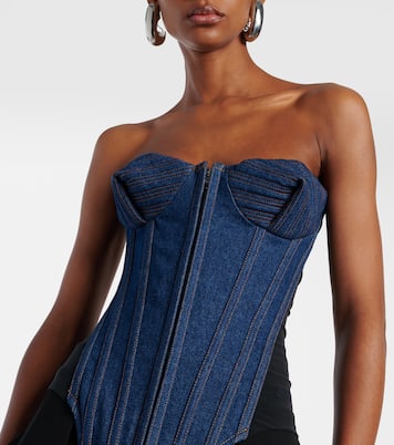 Paneled denim corset | Jean Paul Gaultier