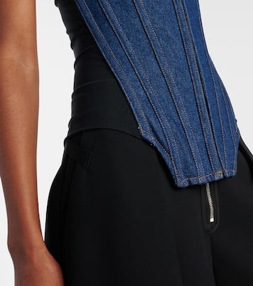 Paneled denim corset | Jean Paul Gaultier