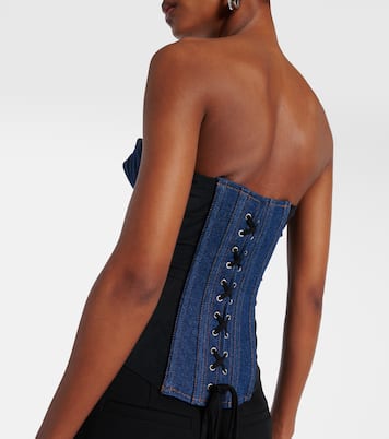 Paneled denim corset | Jean Paul Gaultier