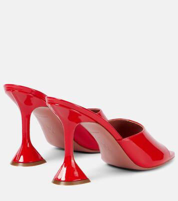 Pantoletten Lupita 70 aus Lackleder | Amina Muaddi