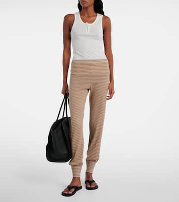 Pantalones Jearl de algodón y cachemir a rayas | The Row